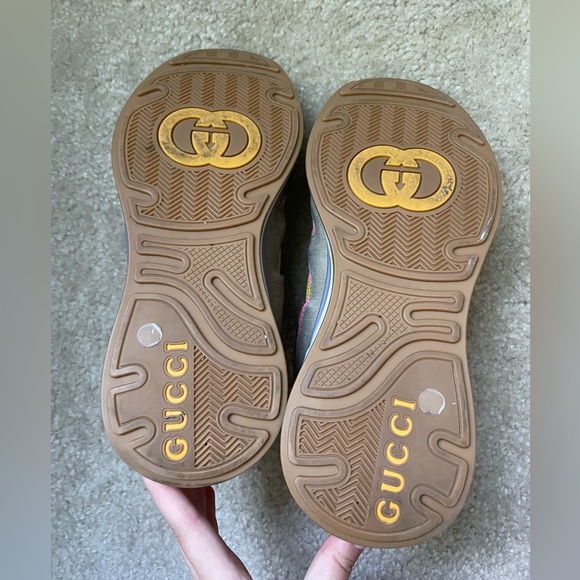 GUCCI women’s Ultrapace multicolor sneakers | snake print sz 37 - Picture 12 of 14